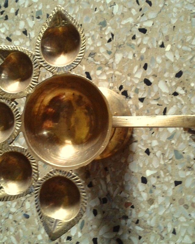 Panch Mukhi Brass Aarti Diya
