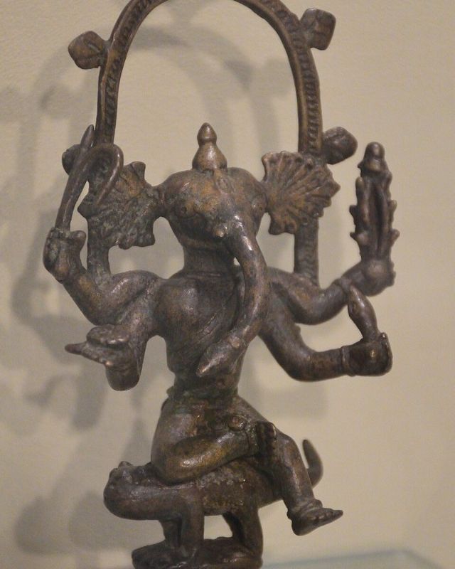 Four-armed Ganesha Antique Finish