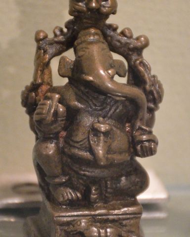 Seated Ganesha Brass Murti