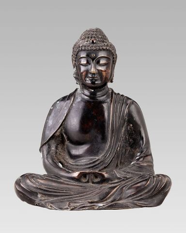 Serene Buddha Dark Patina