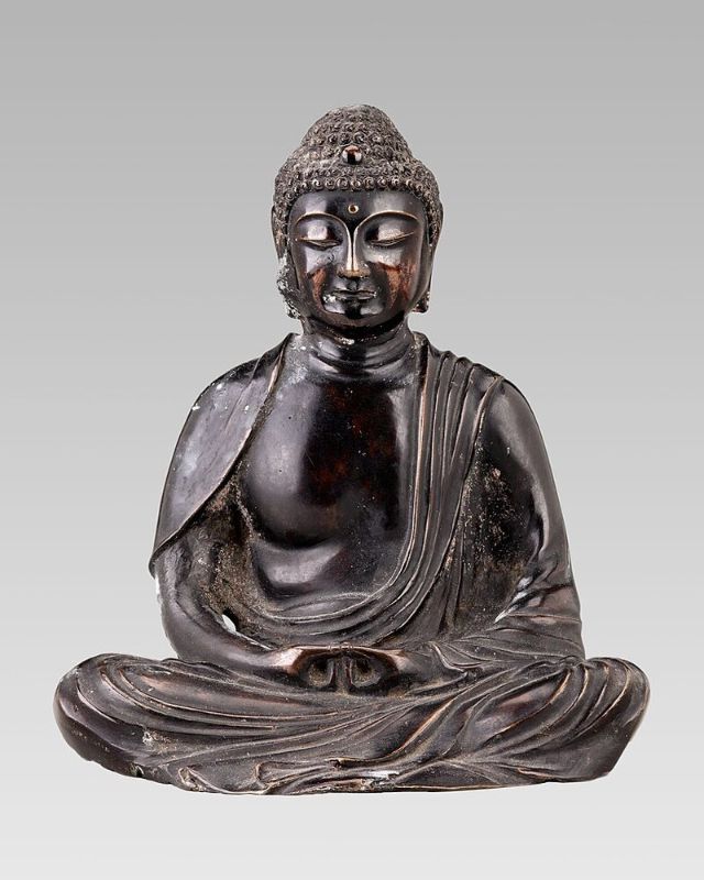 Serene Buddha Dark Patina