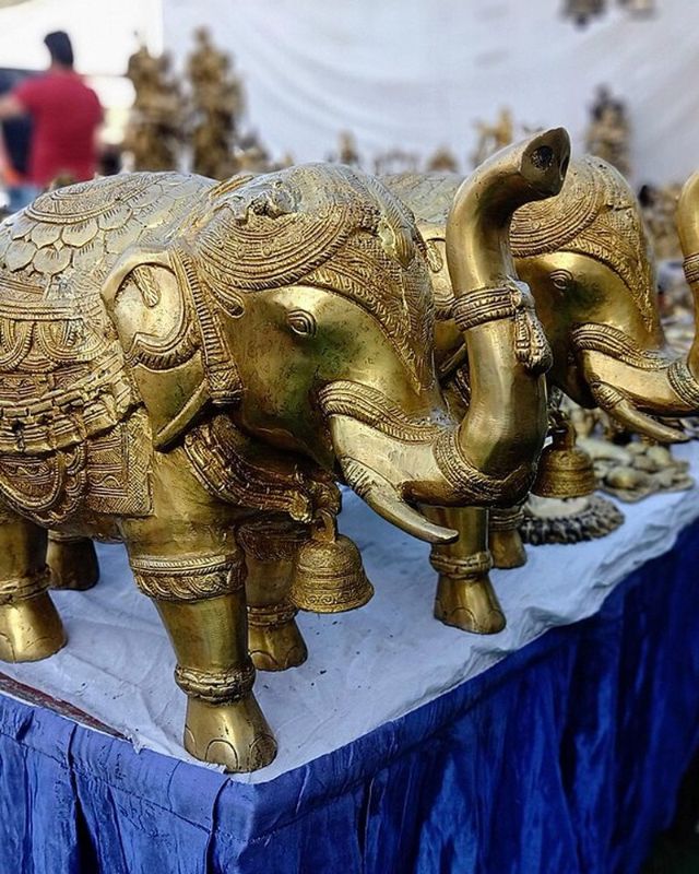 Royal Brass Elephant Pair