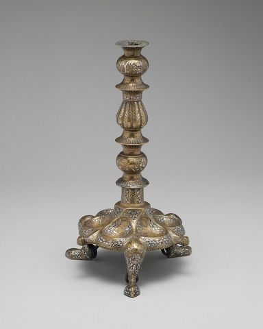 Baroque Brass Candlestick