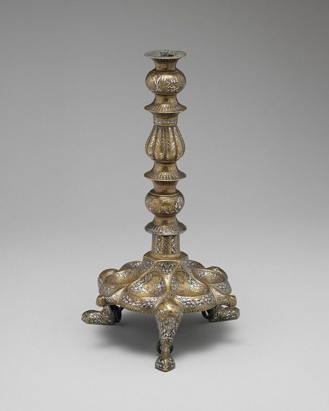 Baroque Brass Candlestick
